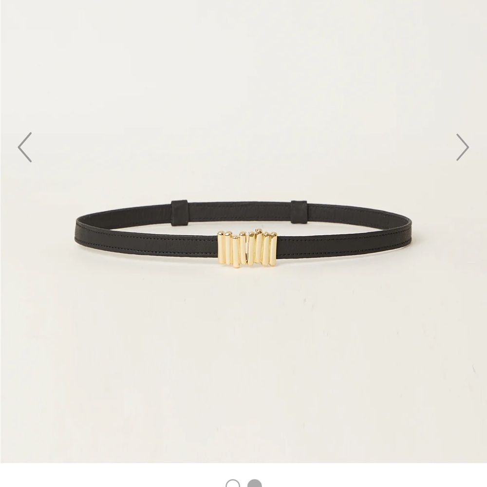 B-Low the Belt Black Belt with Gold Detailing